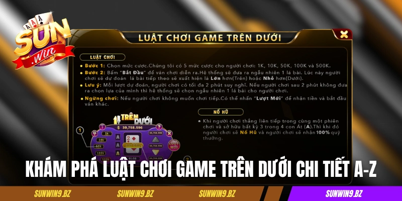 Khám phá luật chơi game Trên Dưới chi tiết A-Z